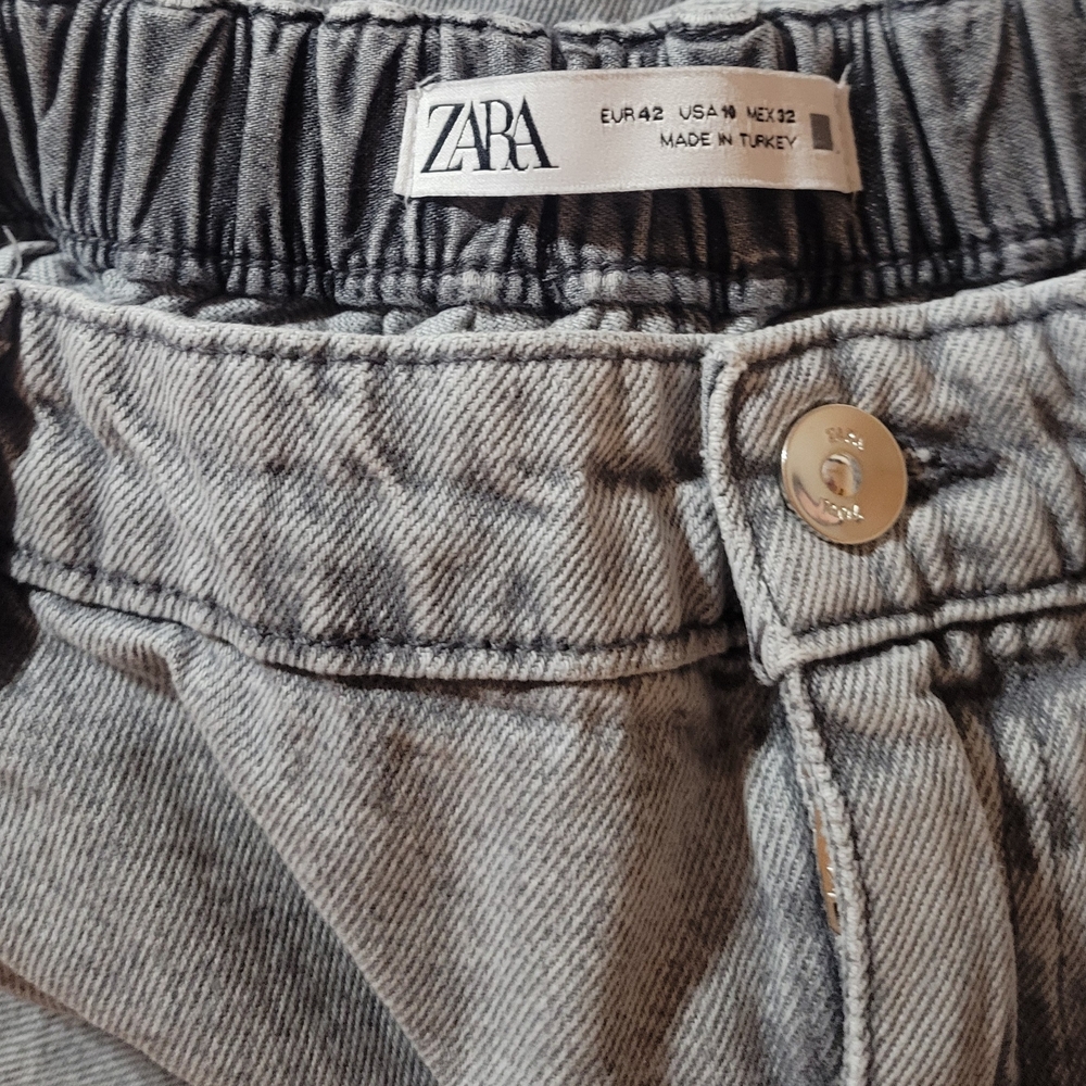 Zara Women's Jeans  Gray Joggers. Size US10. Great Condition. 100% Cotton. - Picture 7 of 8